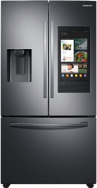 RF27T5501SG Samsung 36 Inch French Door Smart Refrigerator - 26.5 cu. ft., Black Stainless Steel-1