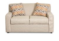 Contemporary Natural Beige Loveseat - Jasper