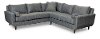 Gray 2 Piece Sectional Sofa with RAF Loveseat - Kirby