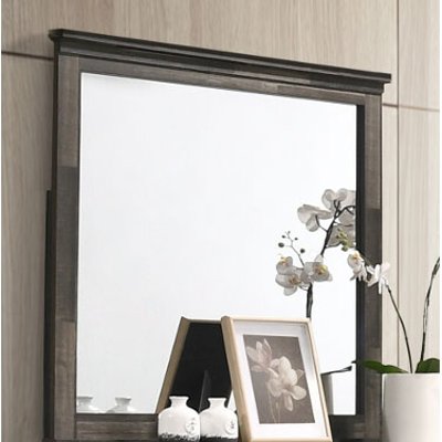Rustic Contemporary Brown Mirror - Carter