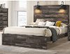 Rustic Contemporary Brown Queen Bed - Carter