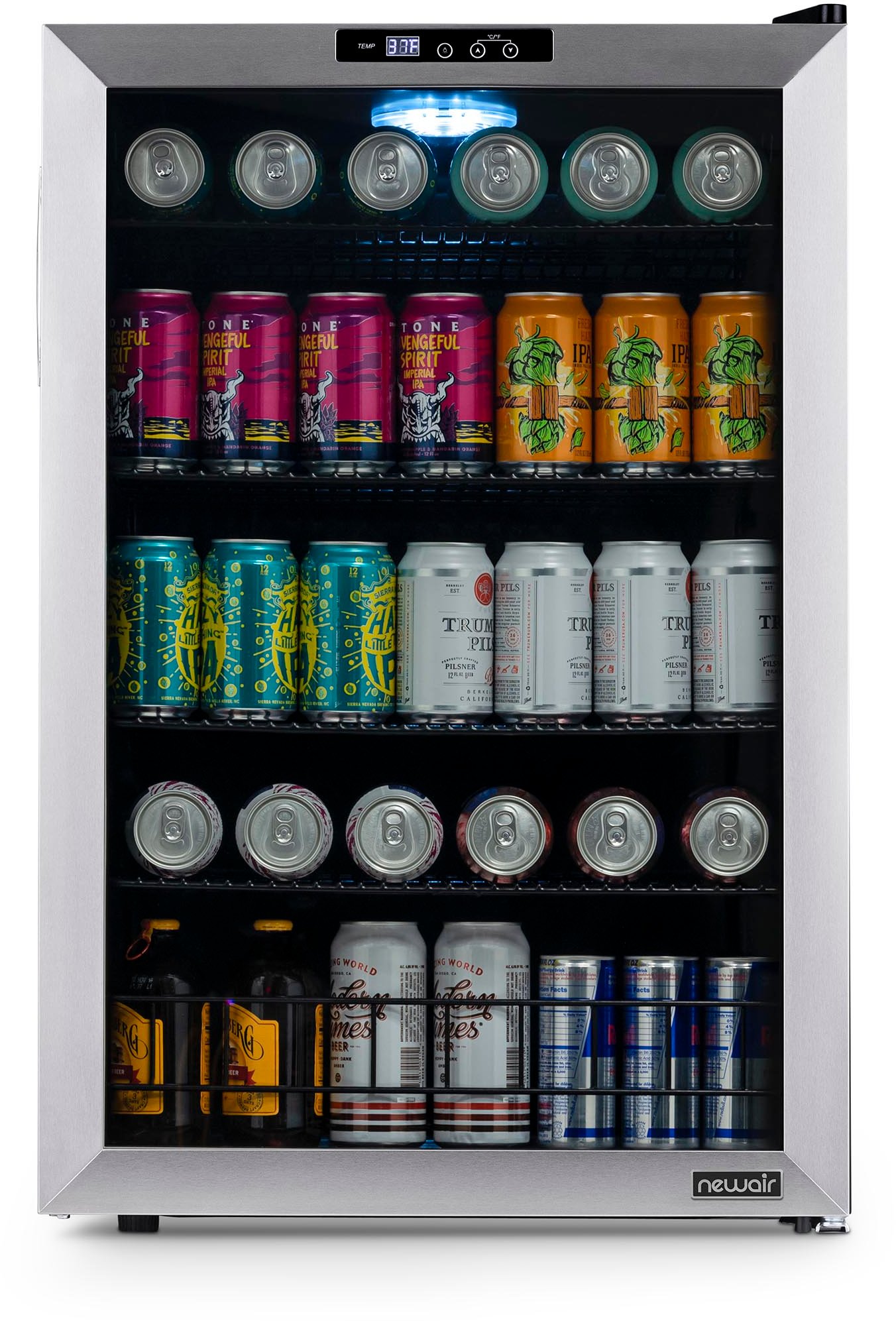 NBC160SS00 NewAir 160 Can Freestanding Beverage Cooler - Stainless Steel-1