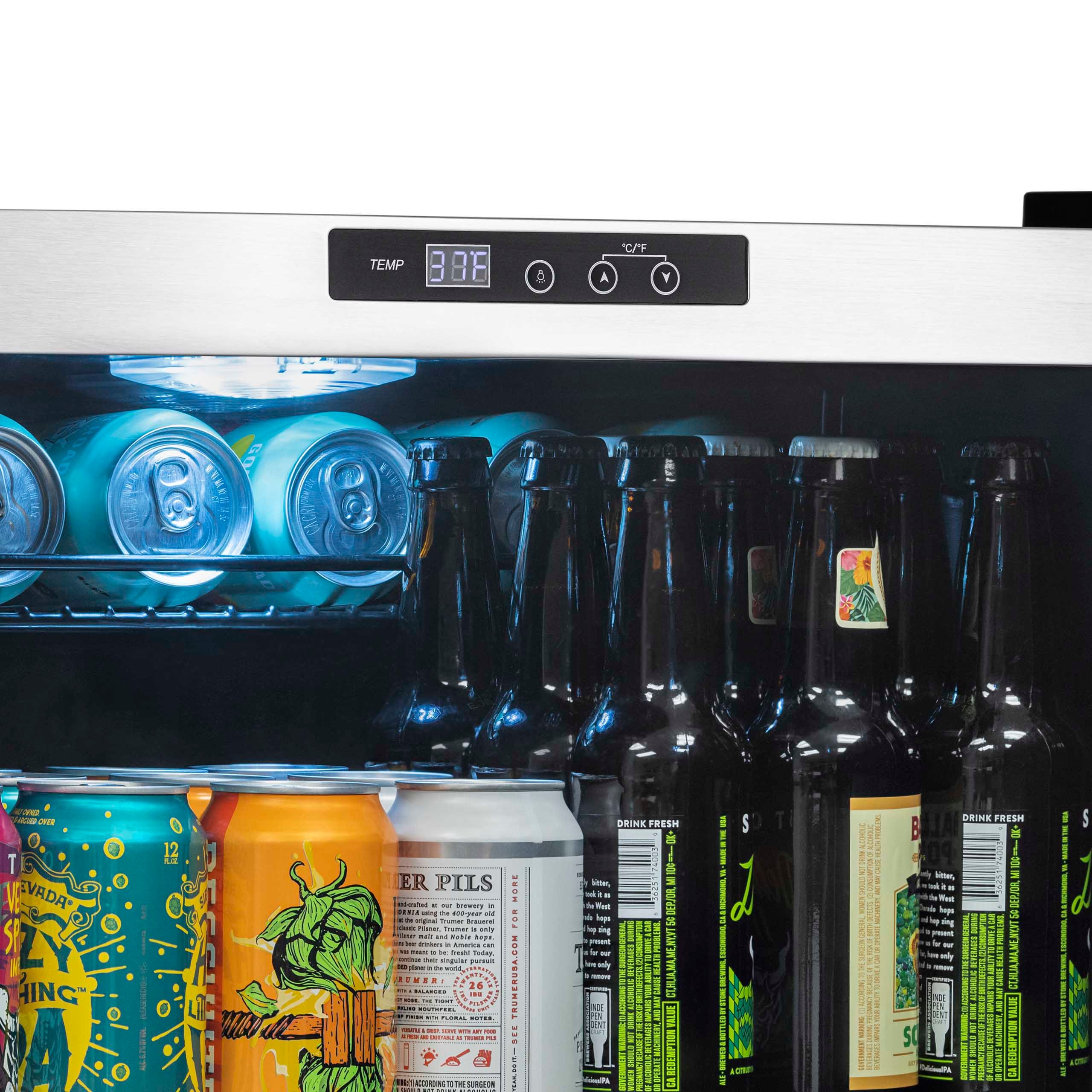 NBC160SS00 NewAir 160 Can Freestanding Beverage Cooler - Stainless Steel-4