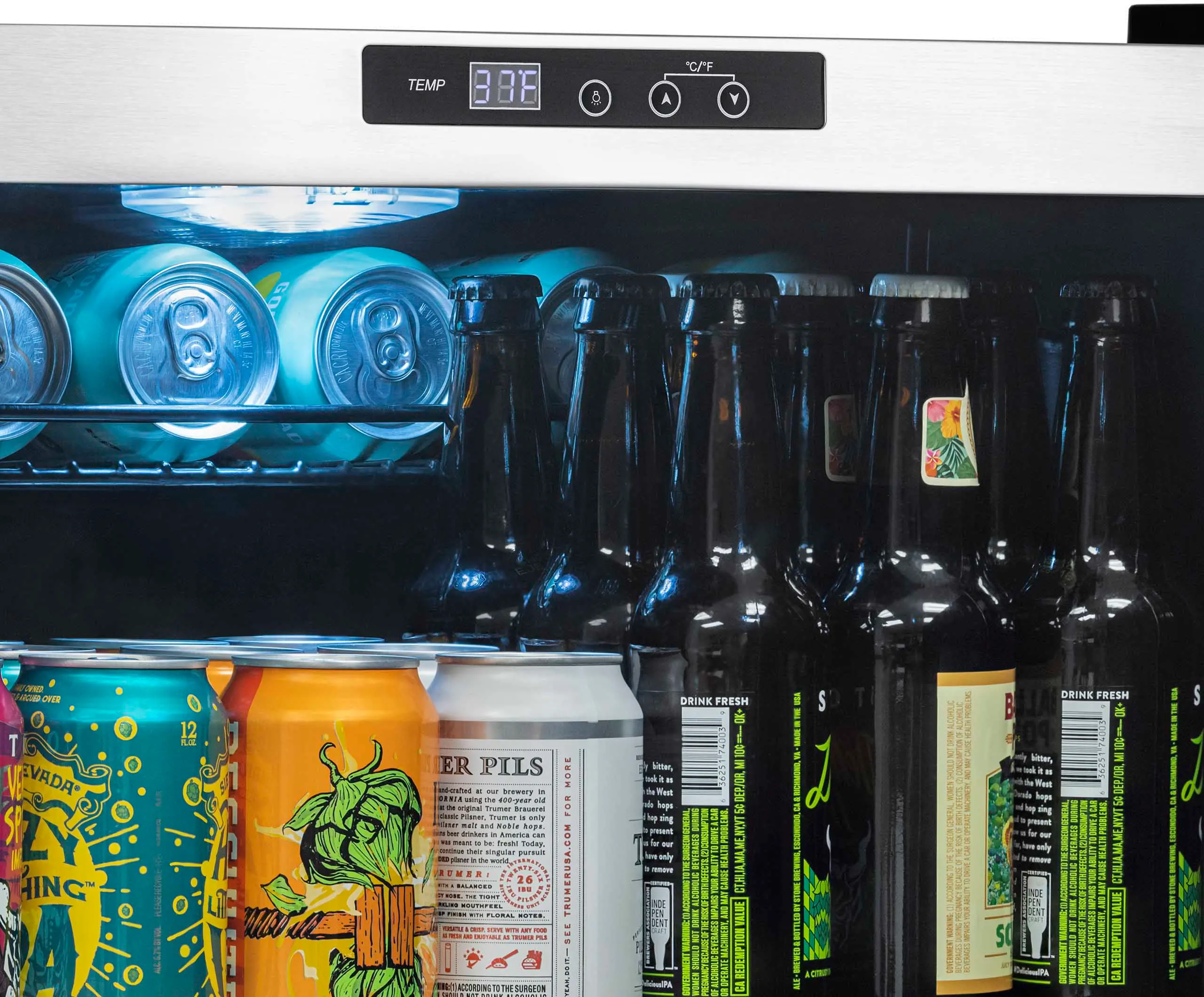 NBC160SS00 NewAir 160 Can Freestanding Beverage Cooler - Stainless Steel-4