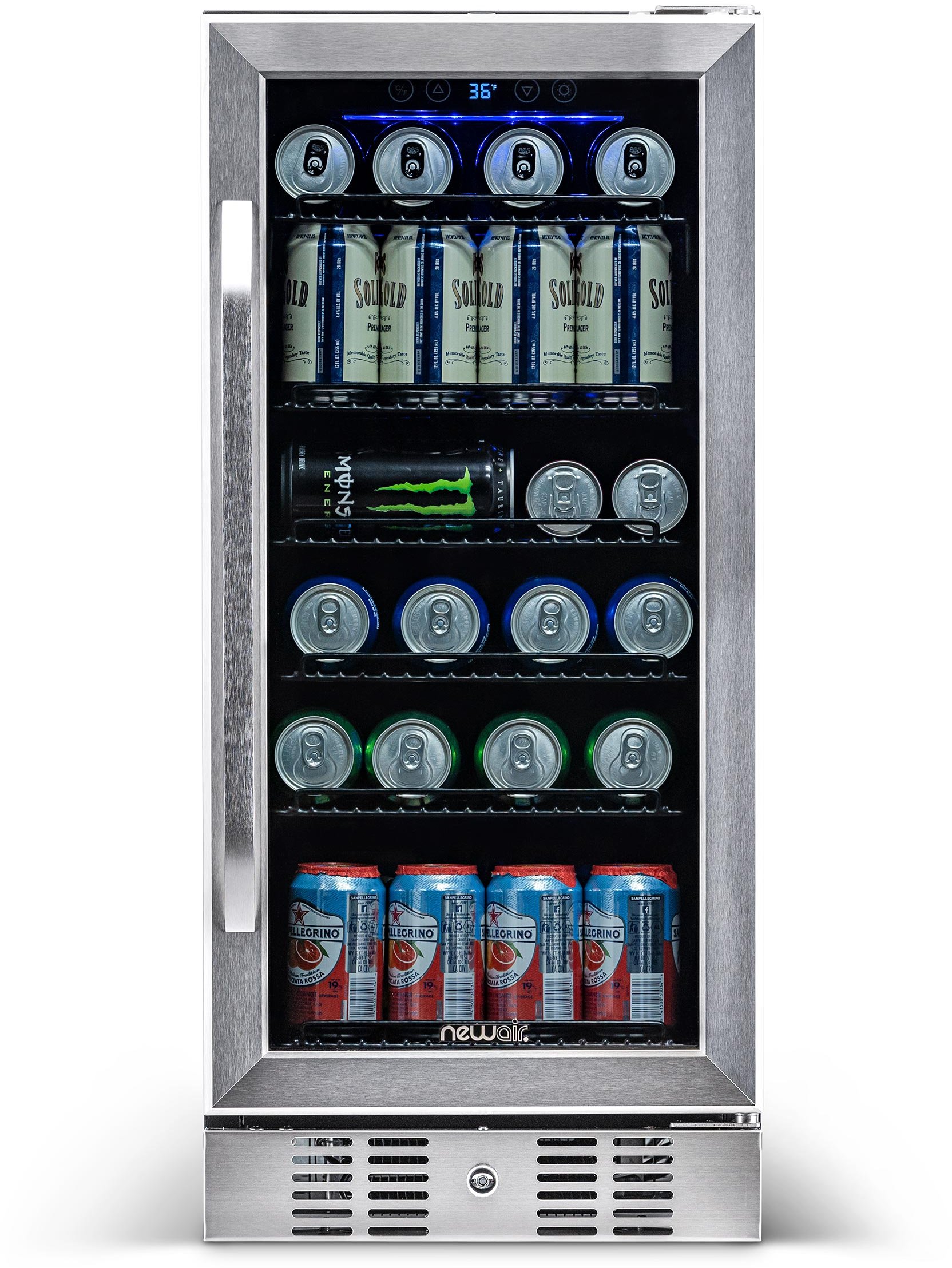 ABR-960 NewAir 96 Can Beverage Mini Fridge - Stainless Steel-1