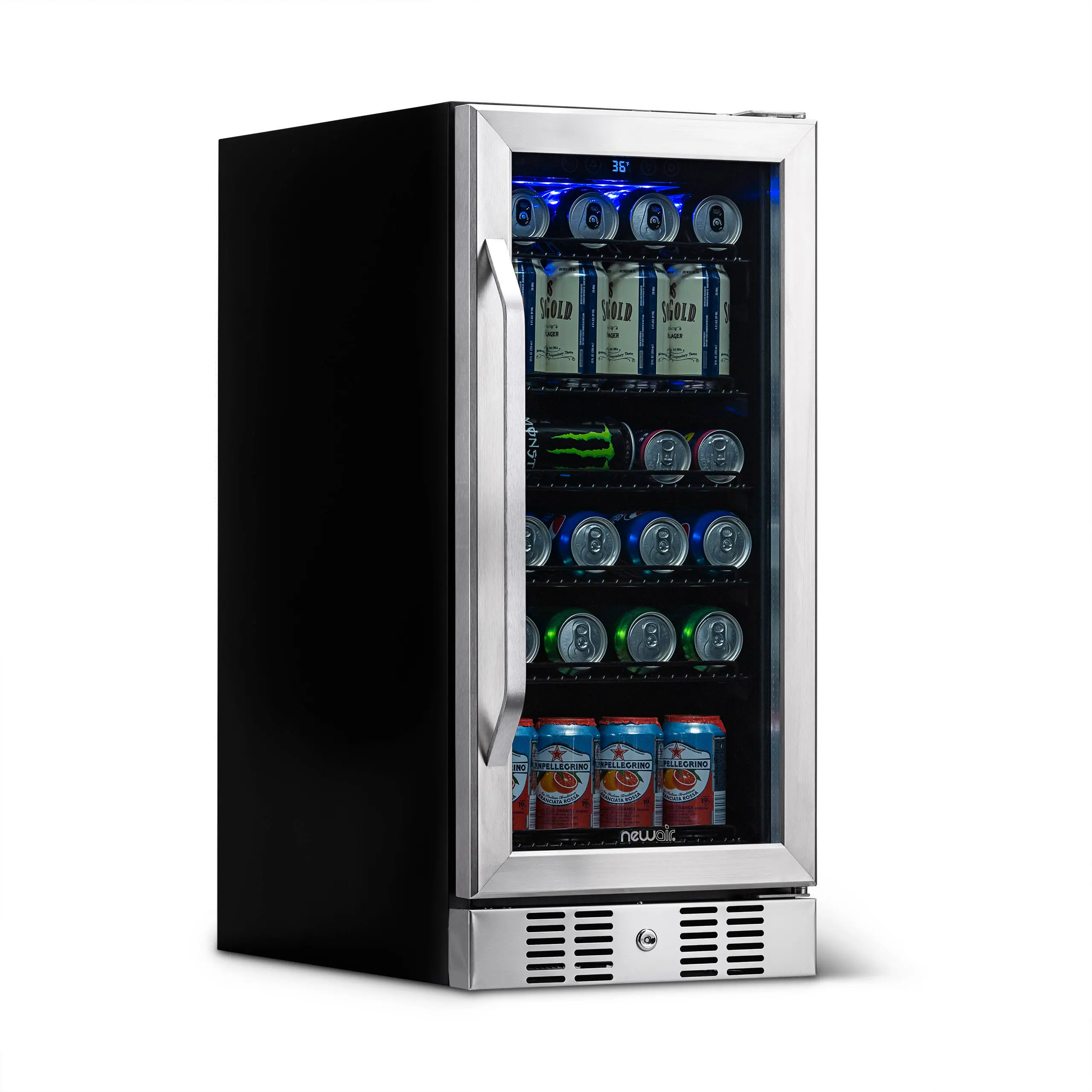 ABR-960 NewAir 96 Can Beverage Mini Fridge - Stainless Steel-2