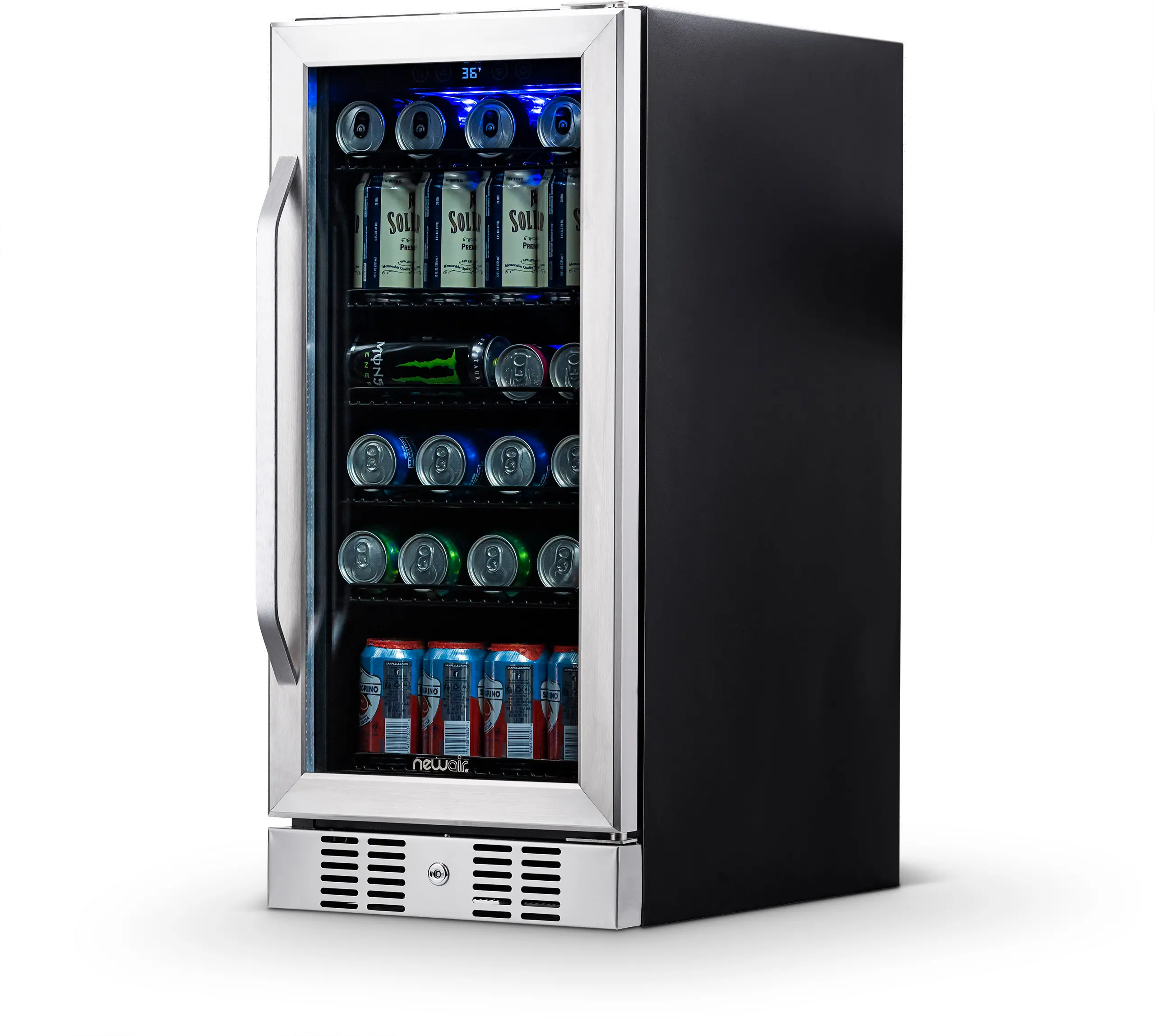 ABR-960 NewAir 96 Can Beverage Mini Fridge - Stainless Steel-3
