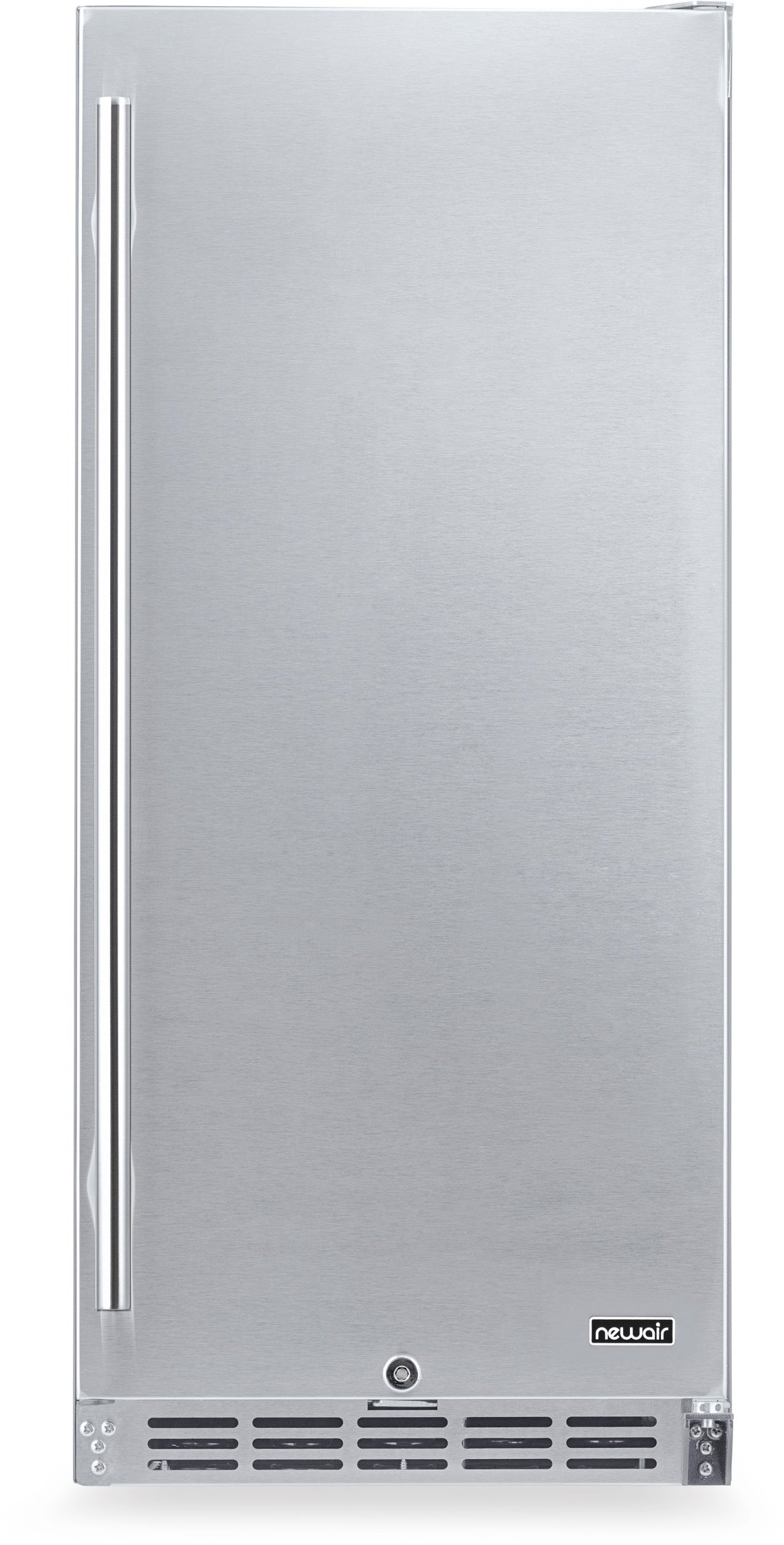 NOF090SS00 NewAir 15 Inch Built In Beverage Mini Refrigerator - 96 Cans, Weatherproof Stainless Steel-1