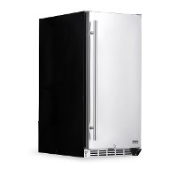 NOF090SS00 NewAir 15 Inch Built In Beverage Mini Refrigerator - 96 Cans, Weatherproof Stainless Steel-2