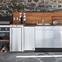 NOF090SS00 NewAir 15 Inch Built In Beverage Mini Refrigerator - 96 Cans, Weatherproof Stainless Steel-7