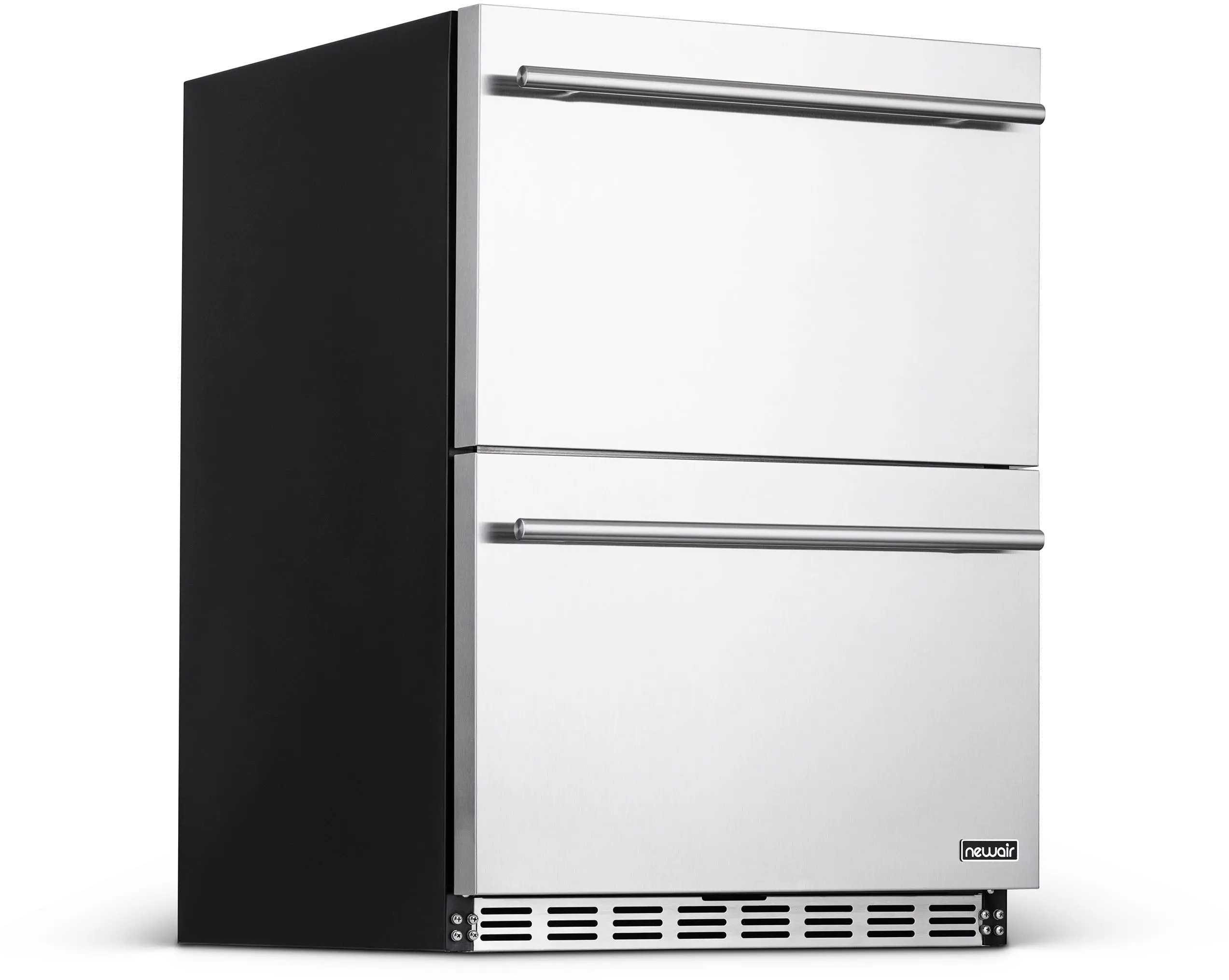 NOF100SS00 NewAir Two Drawer Indoor Outdoor Mini Fridge - 20 Bottles + 80 Cans, Stainless Steel-2