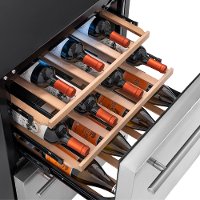 NOF100SS00 NewAir Two Drawer Indoor Outdoor Mini Fridge - 20 Bottles + 80 Cans, Stainless Steel-3