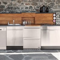 NOF100SS00 NewAir Two Drawer Indoor Outdoor Mini Fridge - 20 Bottles + 80 Cans, Stainless Steel-5