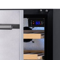 NOF100SS00 NewAir Two Drawer Indoor Outdoor Mini Fridge - 20 Bottles + 80 Cans, Stainless Steel-6