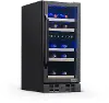NWC029BS00 NewAir 29 Bottle Dual Zone Wine Fridge - Black Stainless Steel