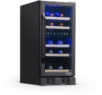 NWC029BS00 NewAir 29 Bottle Dual Zone Wine Fridge - Black Stainless Steel-1