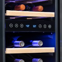 NWC029BS00 NewAir 29 Bottle Dual Zone Wine Fridge - Black Stainless Steel-4
