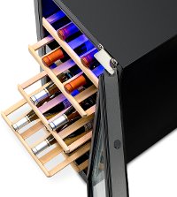 NWC029BS00 NewAir 29 Bottle Dual Zone Wine Fridge - Black Stainless Steel-6