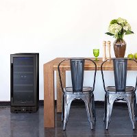 NWC029BS00 NewAir 29 Bottle Dual Zone Wine Fridge - Black Stainless Steel-8