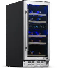 NWC029SS01 NewAir Dual Zone 29 Bottle Wine Fridge - Stainless Steel