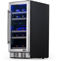 NWC029SS01 NewAir Dual Zone 29 Bottle Wine Fridge - Stainless Steel-3