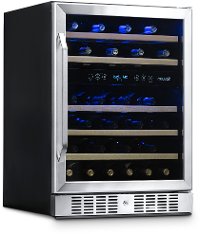 NWC046SS01 NewAir 24 Inch 46 Bottle Dual Zone Wine Refrigerator - Stainless Steel