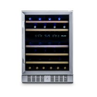 NWC046SS01 NewAir 24 Inch 46 Bottle Dual Zone Wine Refrigerator - Stainless Steel-3