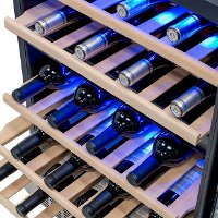 NWC046SS01 NewAir 24 Inch 46 Bottle Dual Zone Wine Refrigerator - Stainless Steel-6