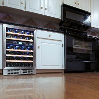 NWC046SS01 NewAir 24 Inch 46 Bottle Dual Zone Wine Refrigerator - Stainless Steel-7