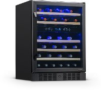 NWC046BS00 NewAir 24 Inch Dual Zone 46 Bottle Wine Fridge - Stainless Steel