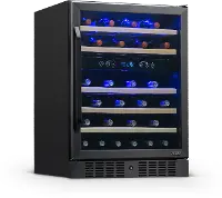 NWC046BS00 NewAir 24 Inch Dual Zone 46 Bottle Wine Fridge - Stainless Steel