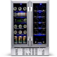 AWB-360DB NewAir 24 Inch Dual Zone Mini Fridge - Stainless Steel