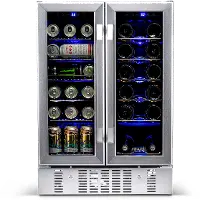 AWB-360DB NewAir 24 Inch Dual Zone Mini Fridge - Stainless Steel