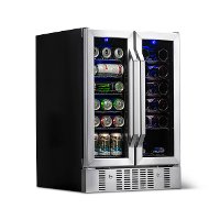 AWB-360DB NewAir 24 Inch Dual Zone Mini Fridge - Stainless Steel-3