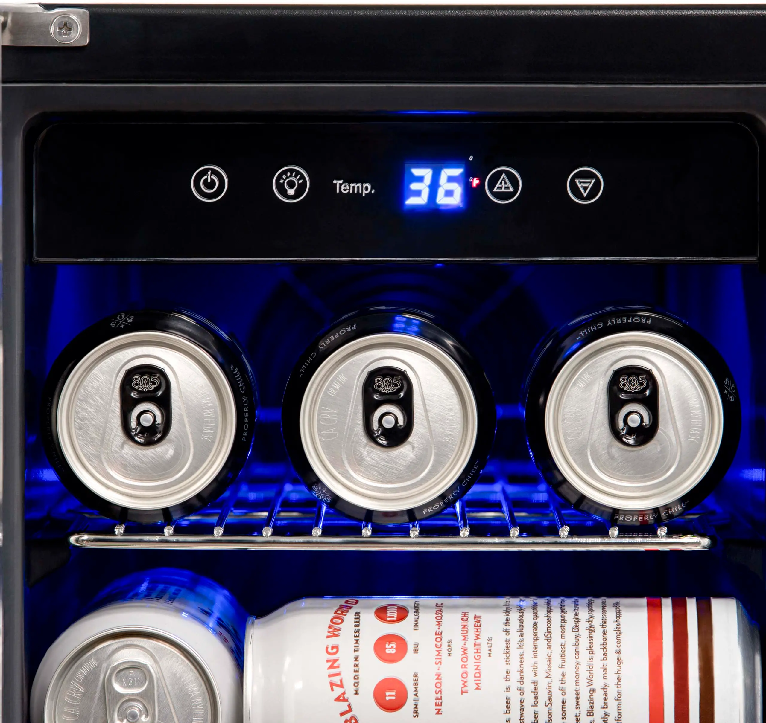 AWB-360DB NewAir 24 Inch Dual Zone Mini Fridge - Stainless Steel-6