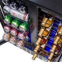 AWB-360DB NewAir 24 Inch Dual Zone Mini Fridge - Stainless Steel-7