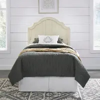 Farmhouse Antiqued White Twin Headboard - Provence