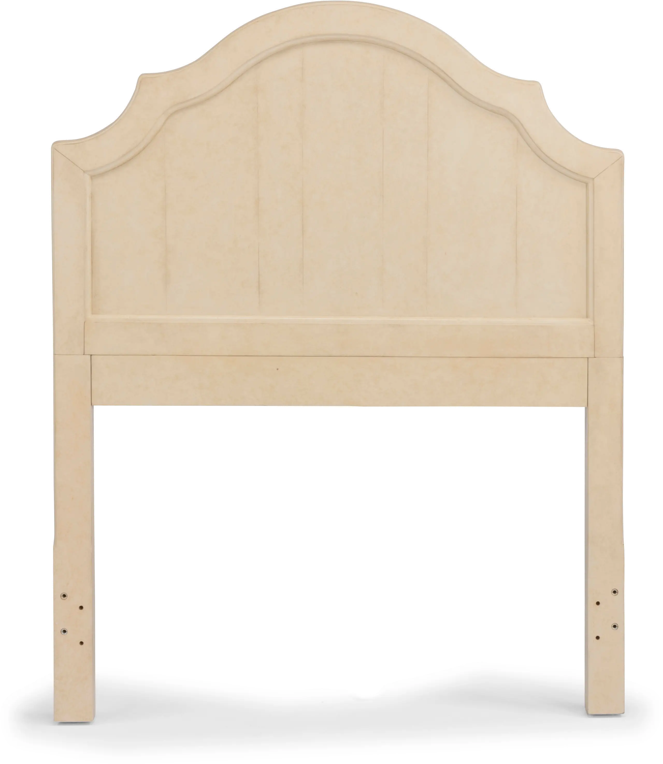 Farmhouse Antiqued White Twin Headboard - Provence-3