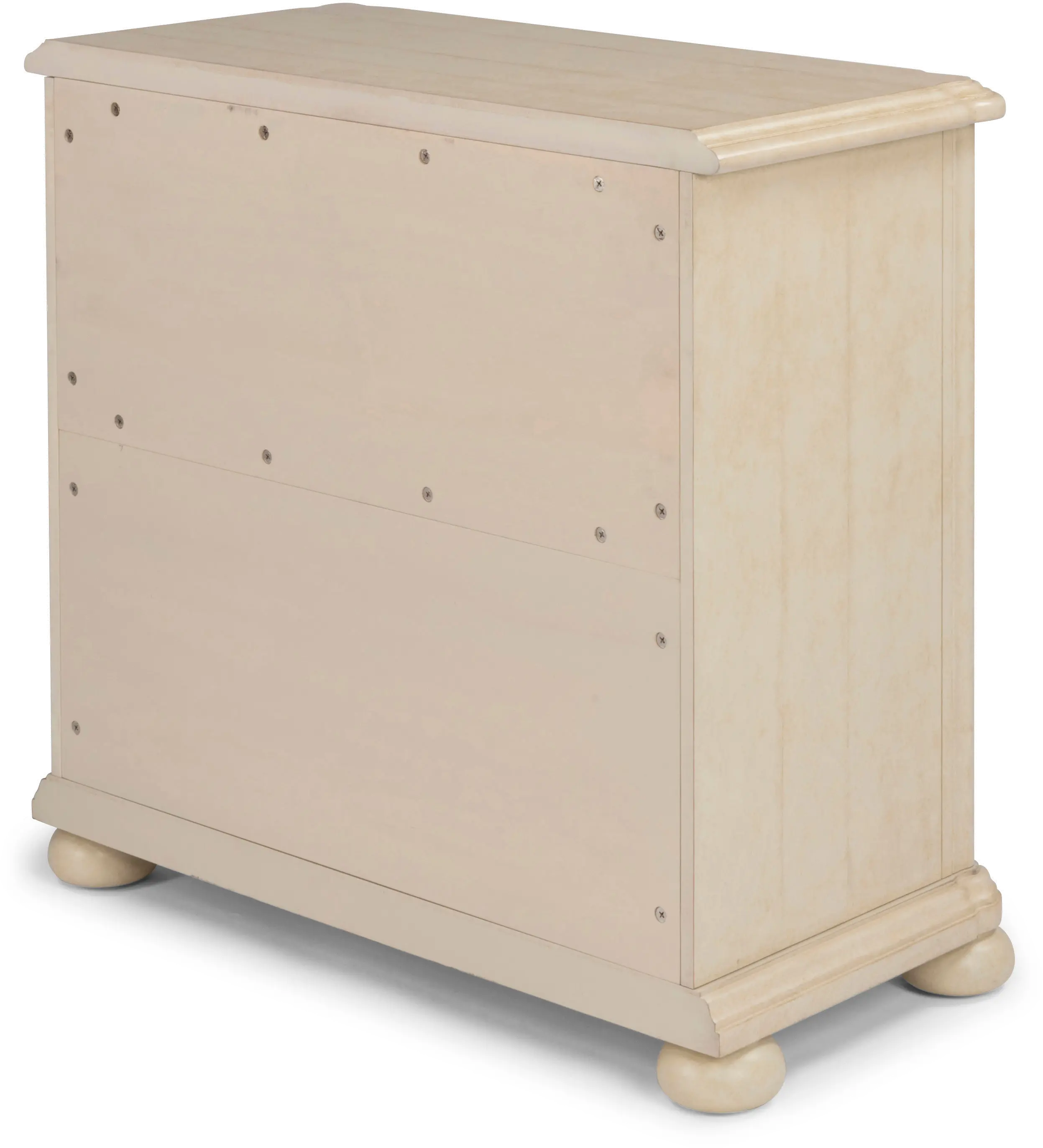 Farmhouse Antiqued White 3 Drawer Chest - Provence-7