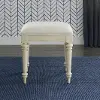 5502-28 Provence Antique White Vanity Bench