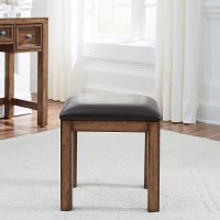 Contemporary Toffee Brown Vanity Bench - Sedona-2