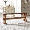 Rustic Contemporary Toffee Brown Dining Bench - Sedona