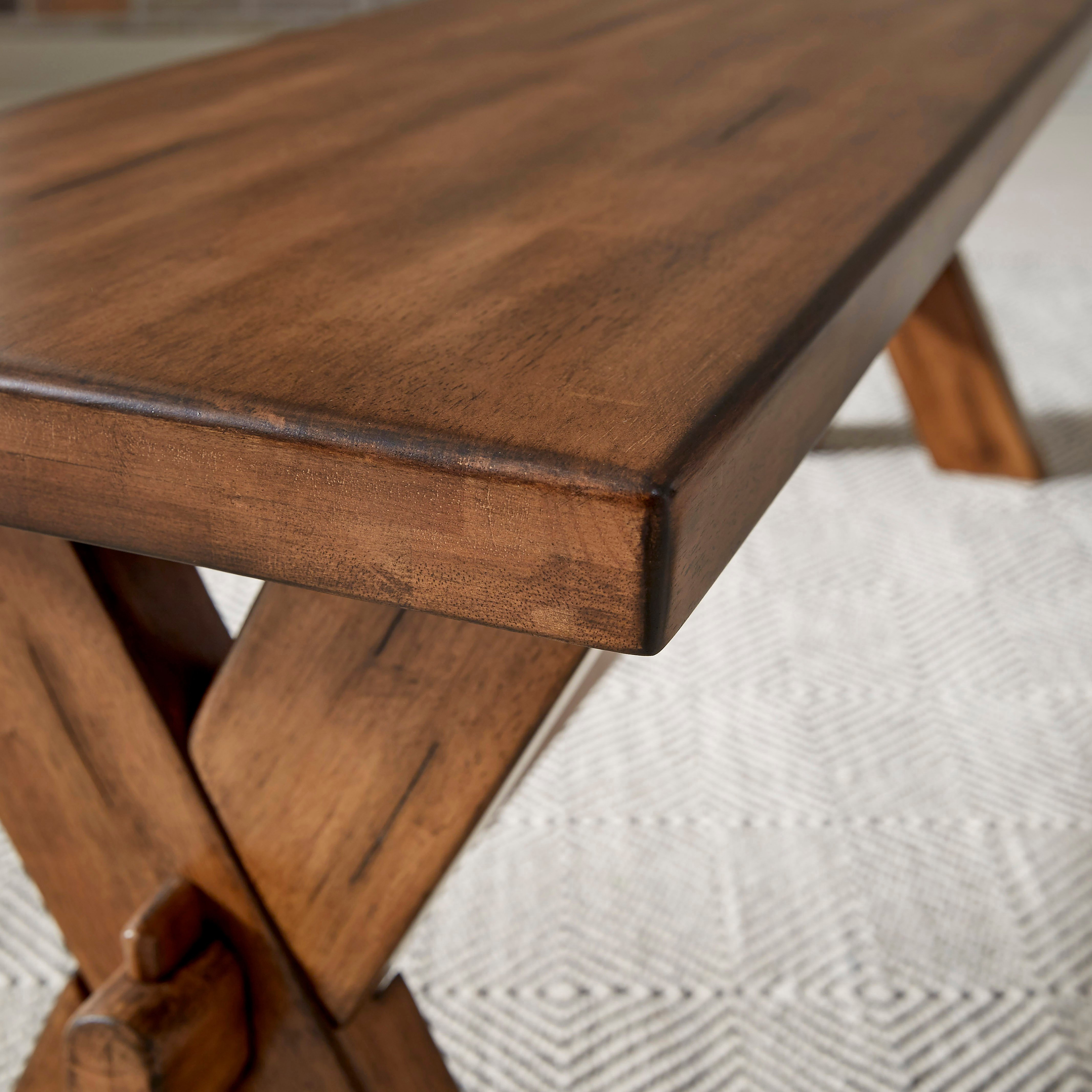 Rustic Contemporary Toffee Brown Dining Bench - Sedona-2