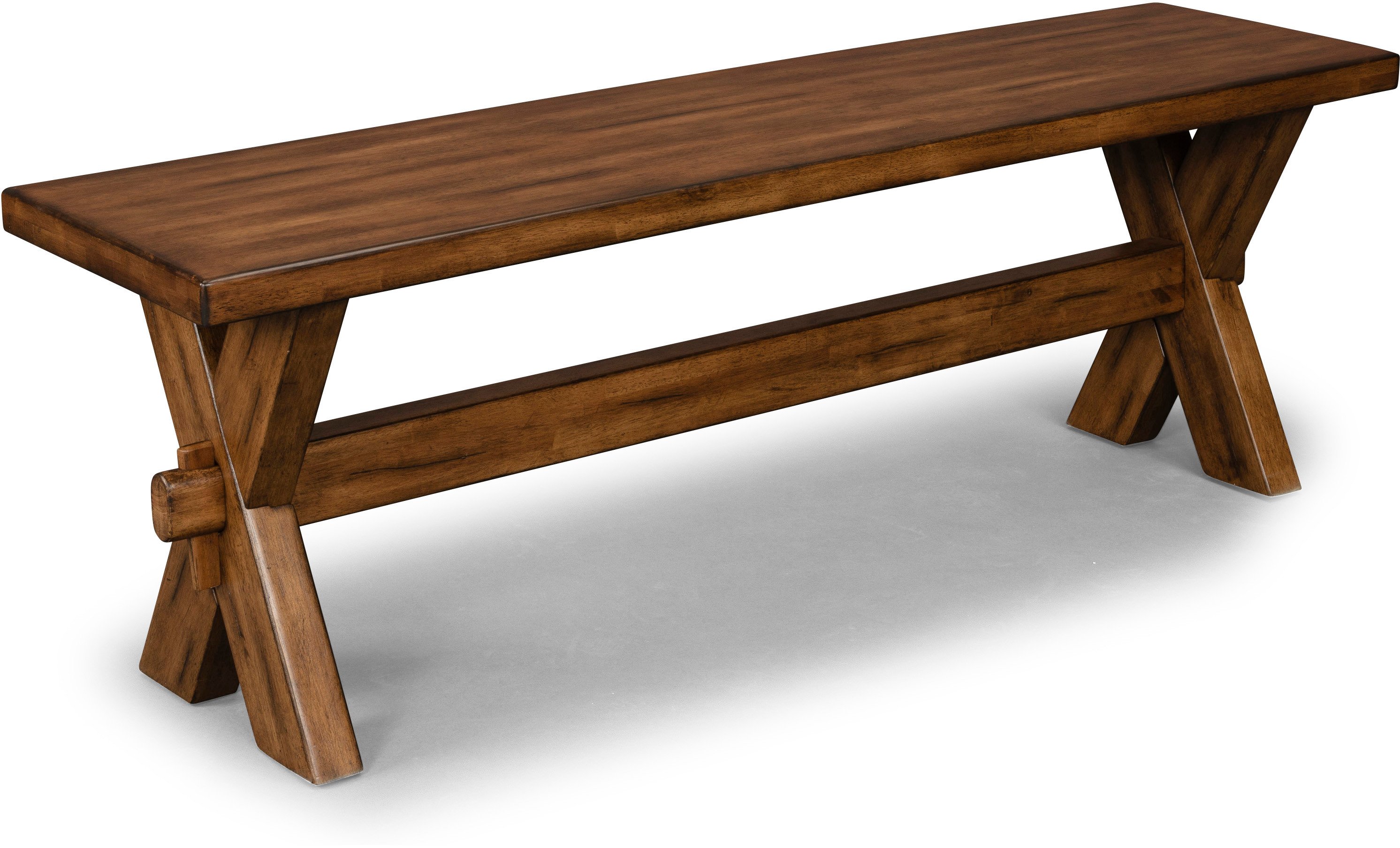 Rustic Contemporary Toffee Brown Dining Bench - Sedona-6