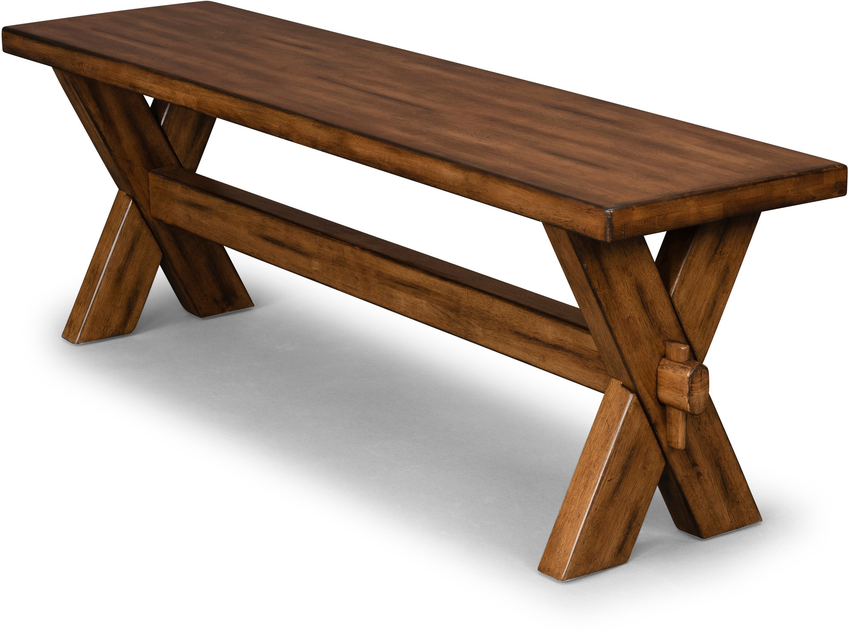 Rustic Contemporary Toffee Brown Dining Bench - Sedona-8