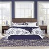 Dark Brown King Headboard with 2 Nightstands - Southport