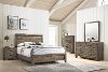 Contemporary Brown 4 Piece Queen Bedroom Set - Millie