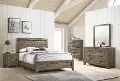 Contemporary Brown 4 Piece Queen Bedroom Set - Millie