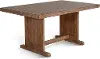 Clearance Doe Valley Buckskin Brown Trestle Style Dining Room Table