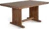 Doe Valley Buckskin Brown Trestle Style Dining Room Table